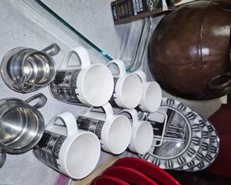 Modern cups and saucers