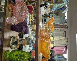 Much pottery, glassware, crystal and china.