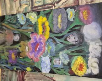 Much framed artwork-oils and prints 