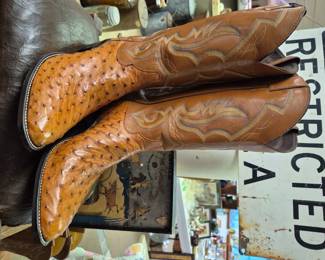 Western boots. NIB "Justin" Full Quill Ostrich western boots sz. 12