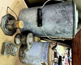 Rustic buckets and pales