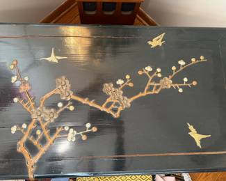 Black Lacquer Brass Inlaid