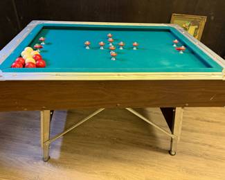 Vintage Bumper Pool Table.