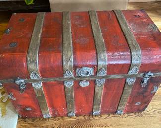 Antique Wood Trunk