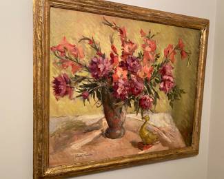 Listed Artist Harriet Krawiec, 1897-1968, Oil on Canvas, Signed, Framed.