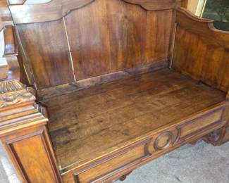 Antique hardwood bench