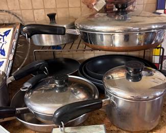 Vintage Paul Revere Cookware with copper bottoms 