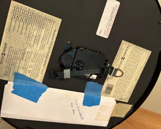 38 46.00 Howard Miller The Paris Night Clock with pendulum battery operated