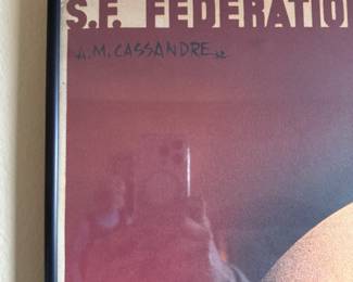 90 80.00 French poster AM.Cassandre Tennis federation 27x36