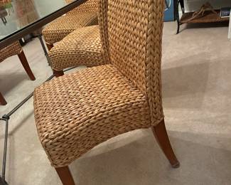 25 220.00 Set of 6 banana leaves chairs