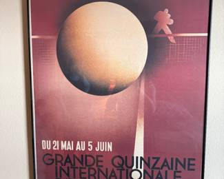90 80.00 French poster AM.Cassandre Tennis federation 27x36