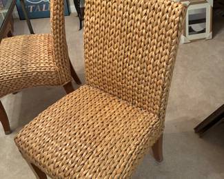 25 220.00 Set of 6 banana leaves chairs