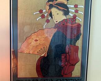 91 34.00 By the North Shore Line poster - Asian lady