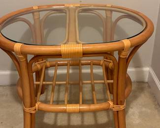 86 60.00 Bamboo side table (matching LR coffee table) 26x20x21