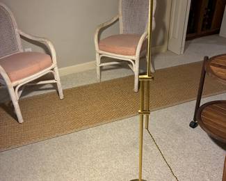 55 40.00 Vntage brass 70's lamp 15Wx50H need work