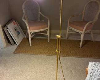 55 40.00 Vntage brass 70's lamp 15Wx50H need work