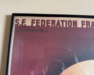 90 80.00 French poster AM.Cassandre Tennis federation 27x36
