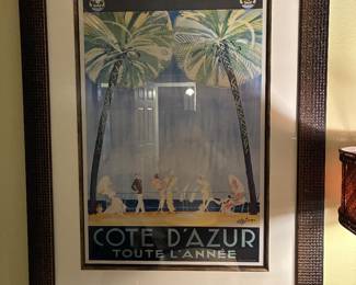 67 $70 Cote d'Azur poster 36Wx51H