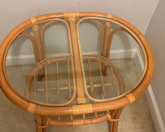 86 60.00 Bamboo side table (matching LR coffee table) 26x20x21