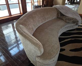 1940's Modernist style curved sofa