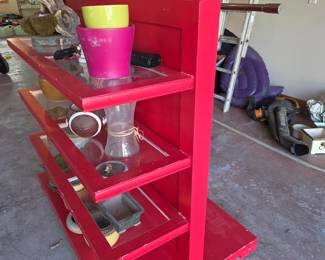 Display stand w/ glass shelves