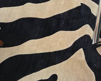 Zebra print rug