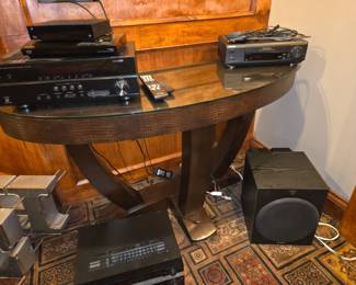 Half-moon wall table