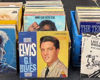 Vintage Vinyl Records / Record Collection / LP’s / Albums / 45’s / 12” & 7” • Elvis Presley, Bob Dylan, Alice Cooper, Johnny Cash, The Temptations, Paul Simon & many more!