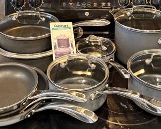 Cuisinart Pots & Pans w/ Lids Classic Hard Anodized Cookware 