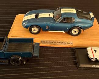 Shelby Cobra Daytona Coupe Model Car • Chevy Roadster Truck