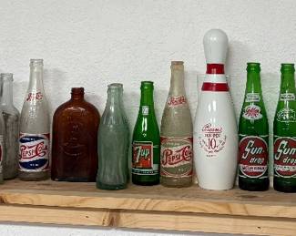 Old Soda Pop Bottle Collection • Coca~Cola, Pepsi, Red Rock Cola, Coke, 