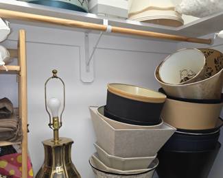 Lamps and many lampshades