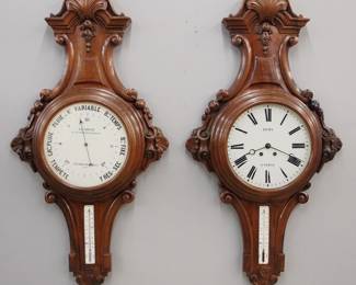 French Cartel clock and Barometer
