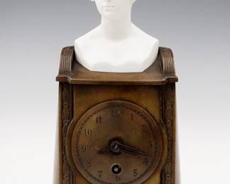 Lanzkirch Desk Clock with Bisque figure