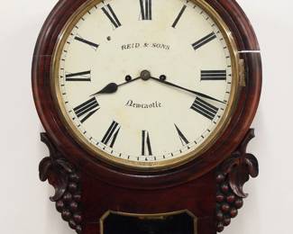 English Double fusee wall clock from an English Jewelry Store