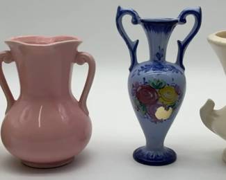 Marked McCoy, USA pottery, Polland decorative ceramic vases and planters