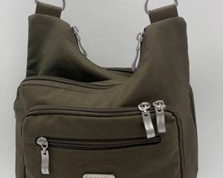 Baggallini nylon crossbody bag with multiple zippered pockets