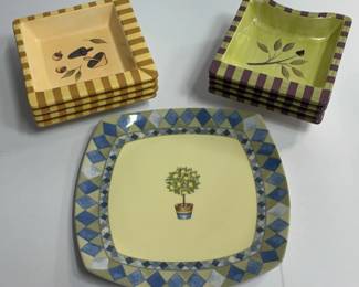 Debby Segurae Designs Antipasto Square Dishes Set of 8 1 Royal Doulton Carmina Decorative Plater