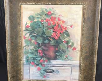 Begonias Framed Print by Carol Rowan