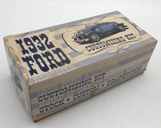Vintage AMT 3 in 1 1932 Ford Sport Roadster plastic model kit in the original box. Includes unasse