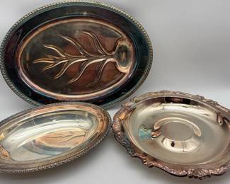 Lot Of Silver Plate Platters