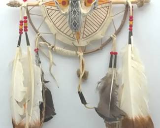 Handmade Dreamcatcher with Feathers Beaded Accents