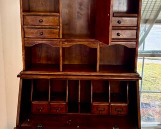 Elegant Wood Secretary Cabinet.