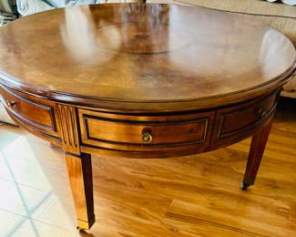 Round Wood Coffee Table.