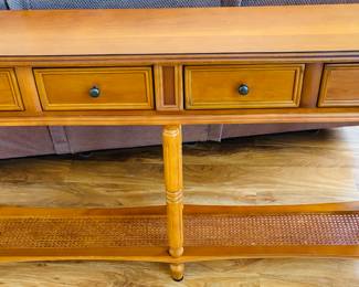 Wooden Console/Sofa Table w/drawers.