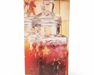 Del Sol 1.5 Gallons Glass Beverage Dispenser with Lid & Easy Pour Spigot