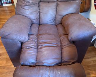 Over Stuffed Plush Recliner.