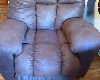 Over Stuffed Plush Recliner.