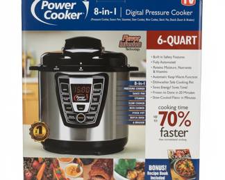 Power Cooker 8-in-1 Digital Pressure Cooker 6-Quart