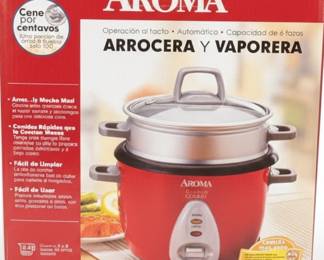 Aroma 6-Cup Rice Cooker and Food Steamer